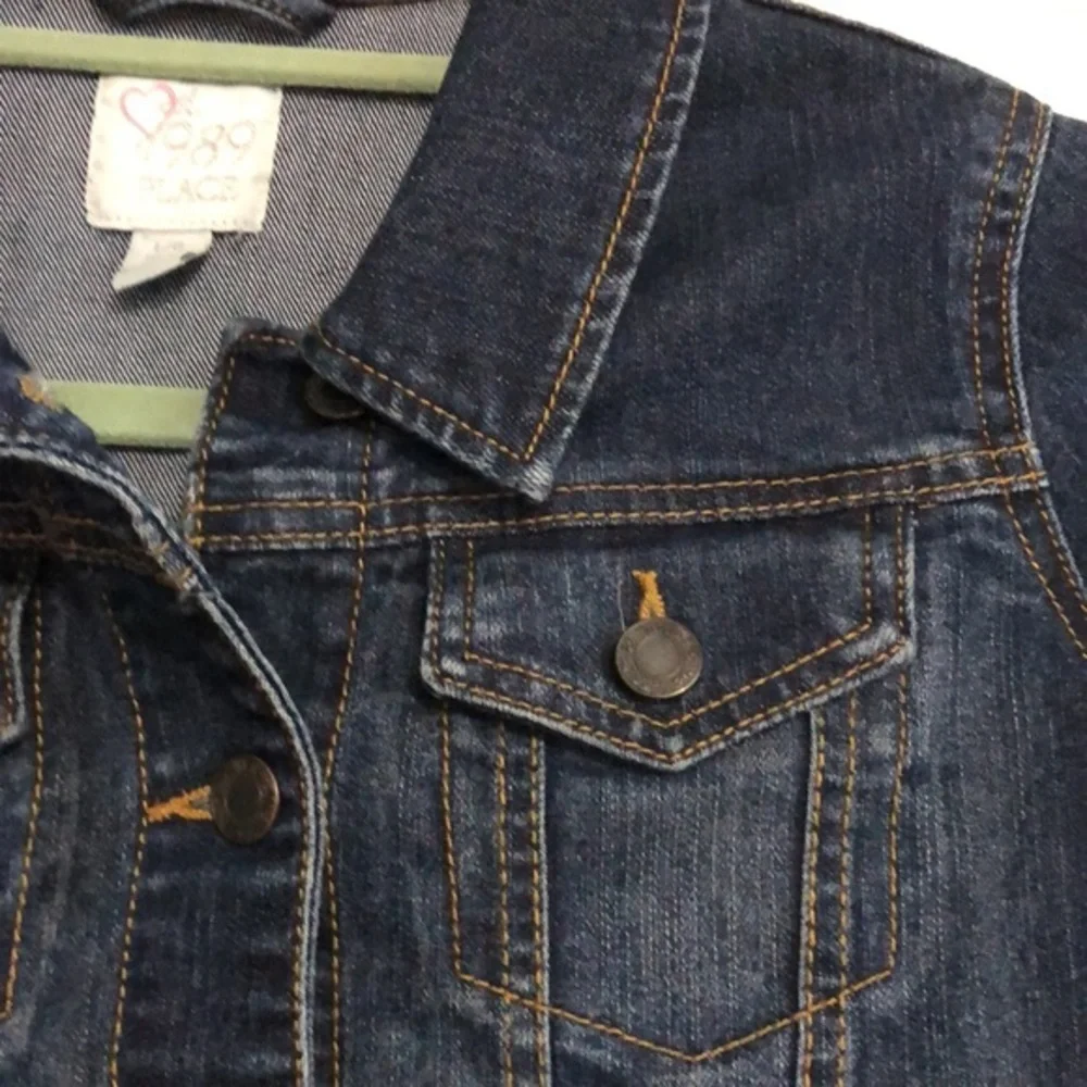 Children’s place denim blue‎ Jean jacket size large 10/12 girls